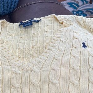 Polo by Ralph Lauren women’s Yellow Cable Knit Sweater